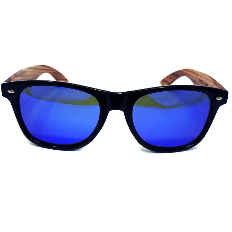 Polarized Blue Zebrawood Glasses