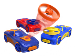 Spinz Pull Back Race Car with Flying Discs (2 Pack Assortment)