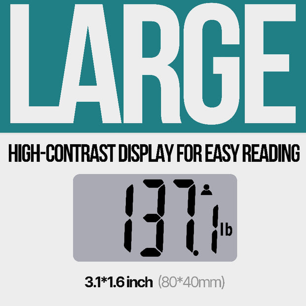 EZIGO Comfort Digital Bathroom Scale with Large Display & 12" Platform