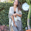 Women Gradient Kimono Cardigan Open Front Lightweight Cover Up