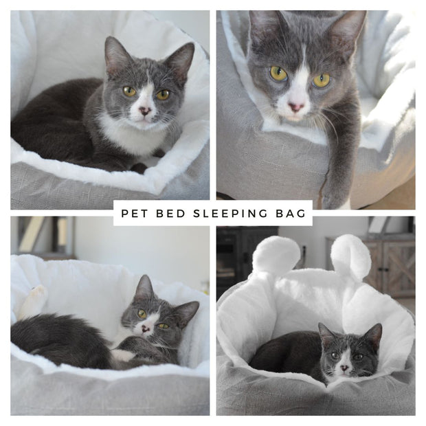 Cama de gato acogedora y de peluche