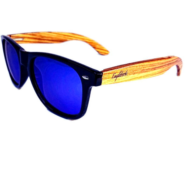 Polarized Blue Zebrawood Glasses