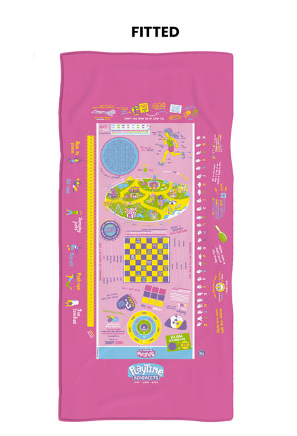 Juego de sábanas Playtime Bed Sheet Twin, 54 x 75 x 10 pulgadas). 