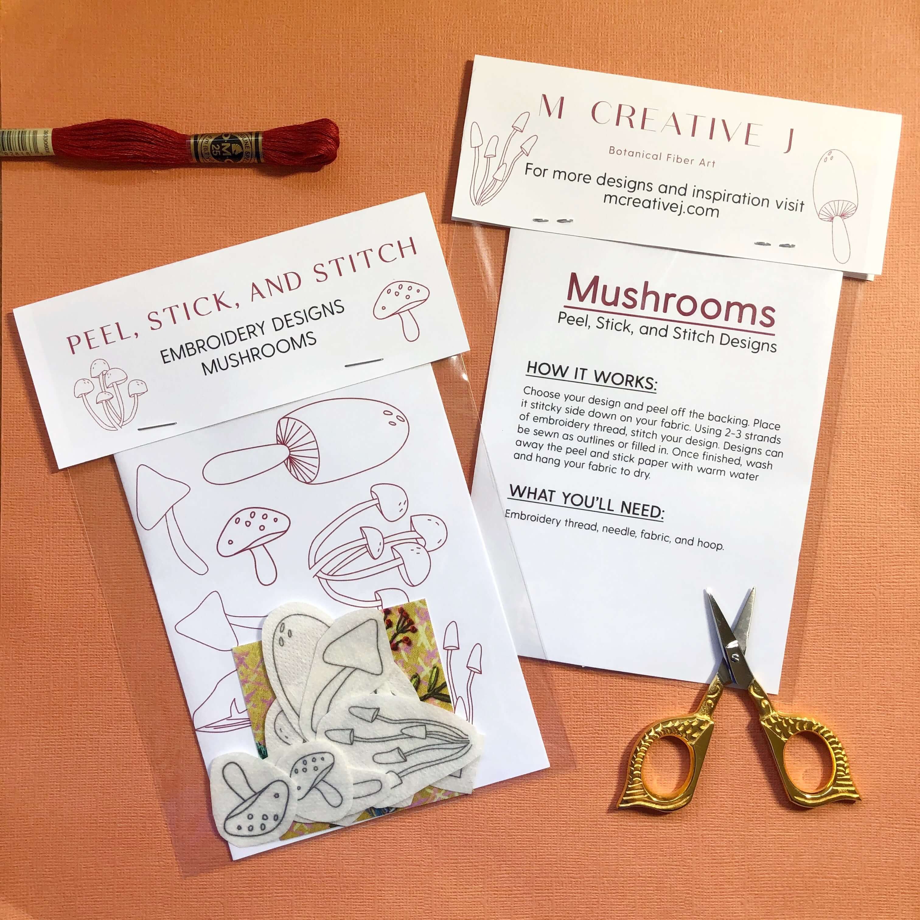 Mushroom Embroidery Kit