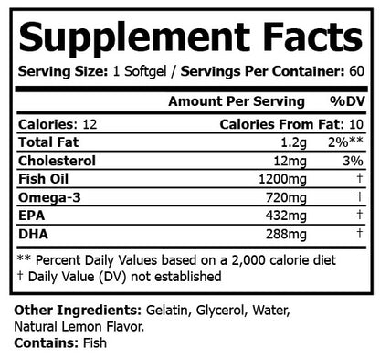 Pure Omega-3 Brain & Nerve 60 Count