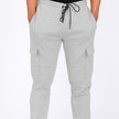 Cargo Jogger Pants – Light Grey Utility Style