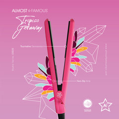 Almost Famous 0.5" Tropico Getaway Mini Travel Flat Iron+Designer Bag