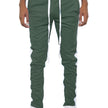 Men's Green Jogger Pants with White Side Stripes