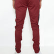 Men’s Track Pants – Maroon Athletic Joggers with Side Stripe