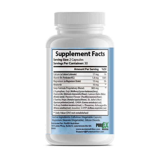 PURE SLEEP Natural Sleep Aid Tablets Body Regenerator 60 Capsules