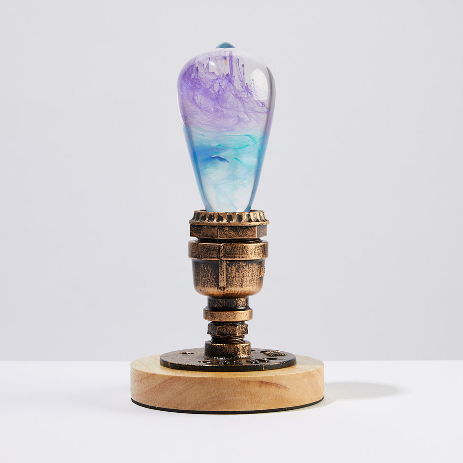 Multicolor Glowing Light Bulb Lamp – LED Decorative Table Lamp
