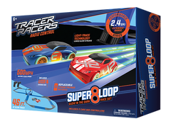 Super 8 Loop Glow in the Dark R/C Slot Racing 46ft Track