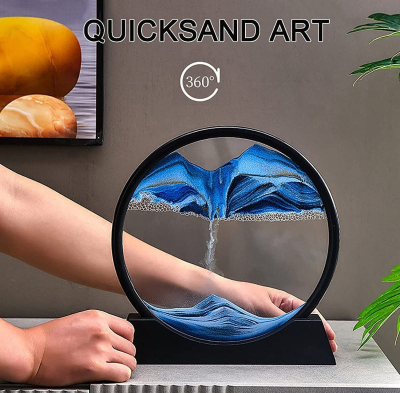 360° Quicksand Art Relaxation Moving Sand Frame Tabletop Decor