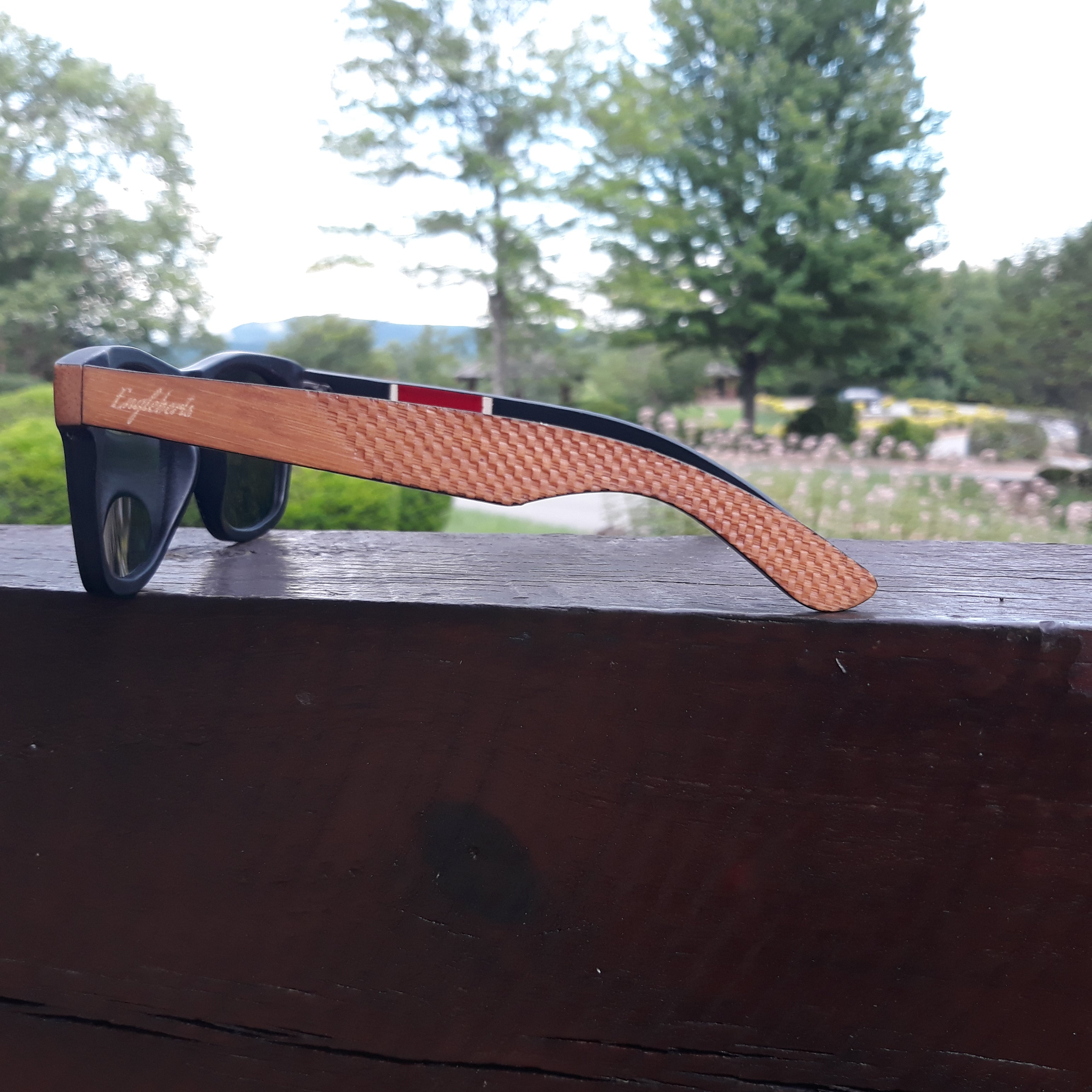 Red Stripe Sunglasses with Case