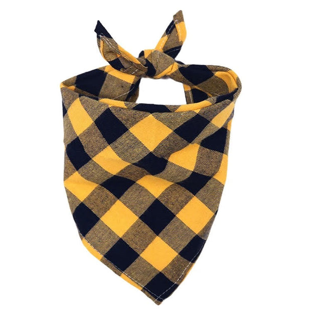 Plaid Dog Bandana Set