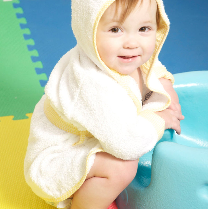 Baby Hooded Bathrobe with Matching Booties