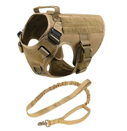 Military Dog Tactical Harness and Leash Set