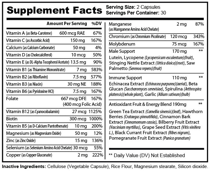 Multivitamines pour hommes 60 ct.