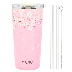 DRINCO® Seattle 20oz Insulated Tumbler Spill Proof Lid w/straw-Sakura