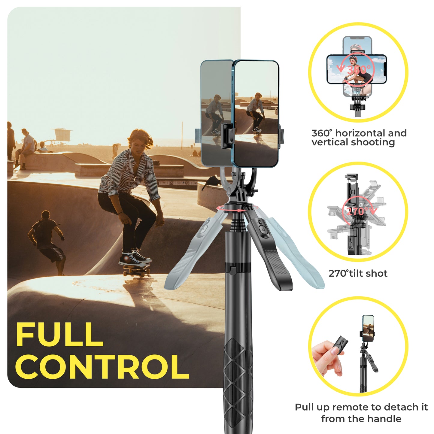 62-Inch Adjustable Phone Tripod