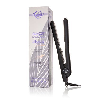 Almost Famous 1.25" Flat Iron with Luxe Gem Infused Plates.