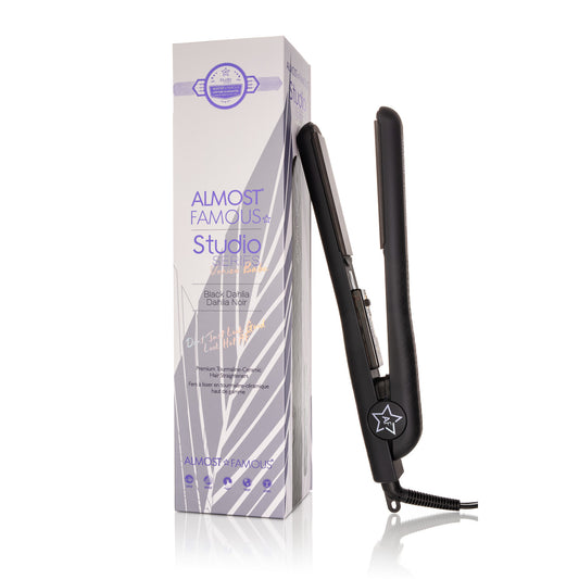 Almost Famous 1.25" Flat Iron with Luxe Gem Infused Plates.