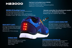 Chaussures de course nocturne pour hommes avec lumières de sécurité intégrées