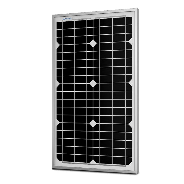 Monocrystalline Solar Panel 23.8 x 13.6 Inches with Connector and Frame