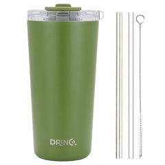 DRINCO® Seattle 20oz Insulated Tumbler Spill Proof Lid w/straw-Forest