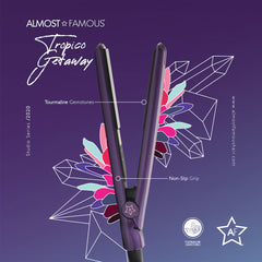 Almost Famous 0.5" Tropico Getaway Mini Travel Flat Iron+Designer Bag