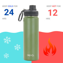 DRINCO® 22oz Stainless Steel Sport Water Bottle - Forest