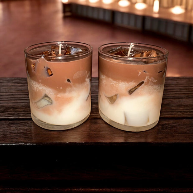 Bougie au café glacé latte 
