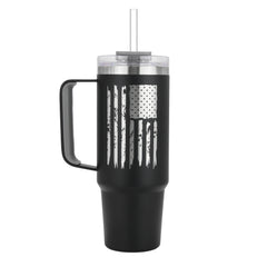 Drinco 30oz BugSur Tumbler with Handle (Black)-USA Flag