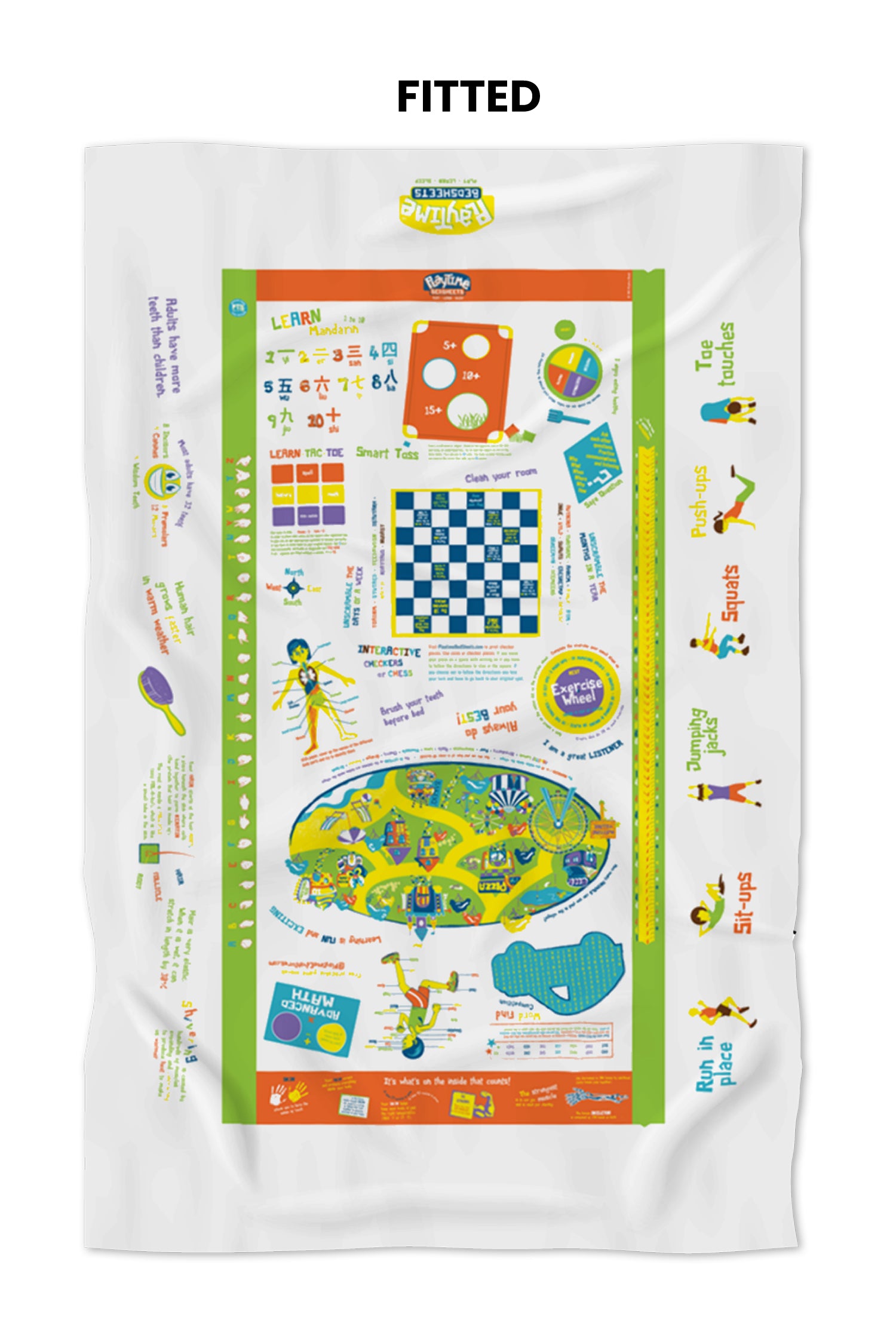 Unisex Playtime Bed Sheets Twin