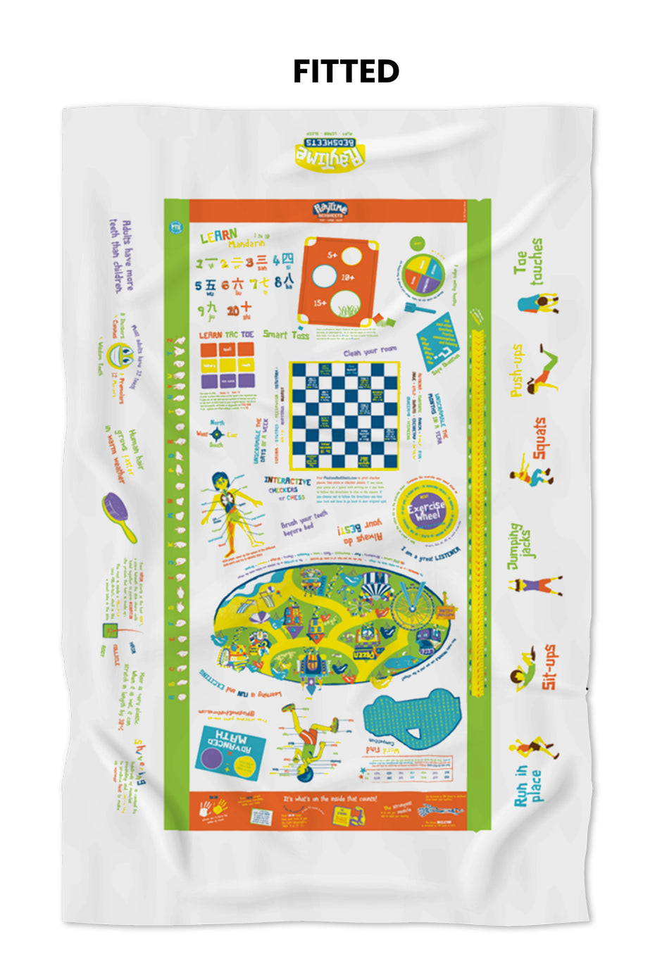 Unisex Playtime Bed Sheets Twin