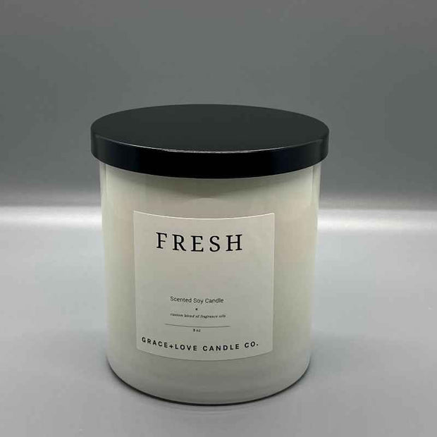 Fresh Scented Soy Candle Glass Jar