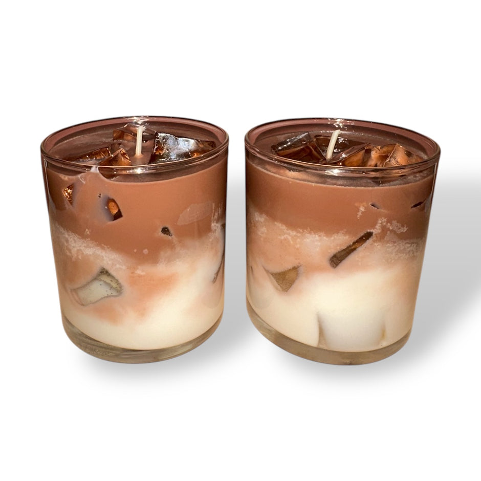 Bougie au café glacé latte 