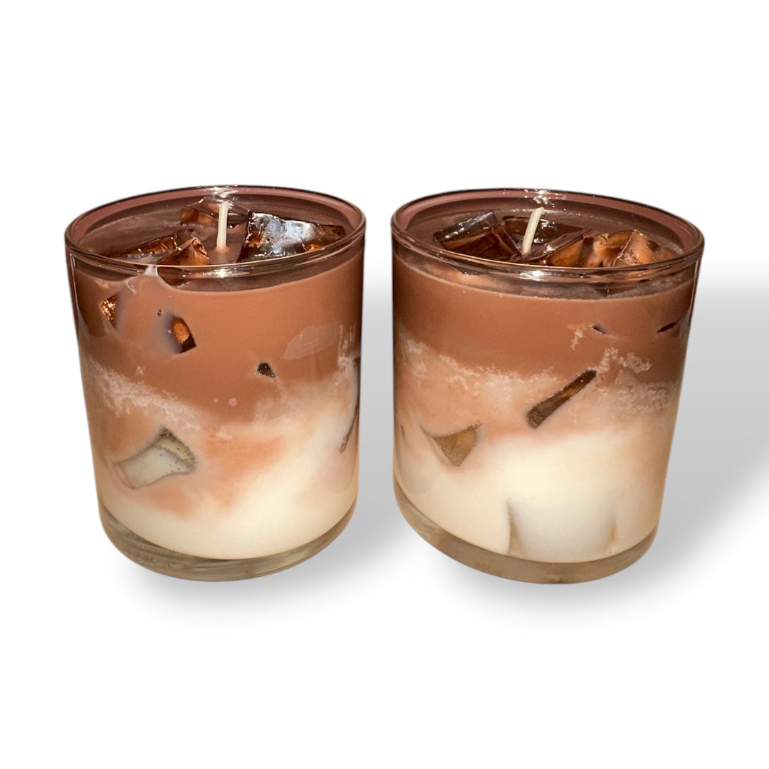 Bougie au café glacé latte 