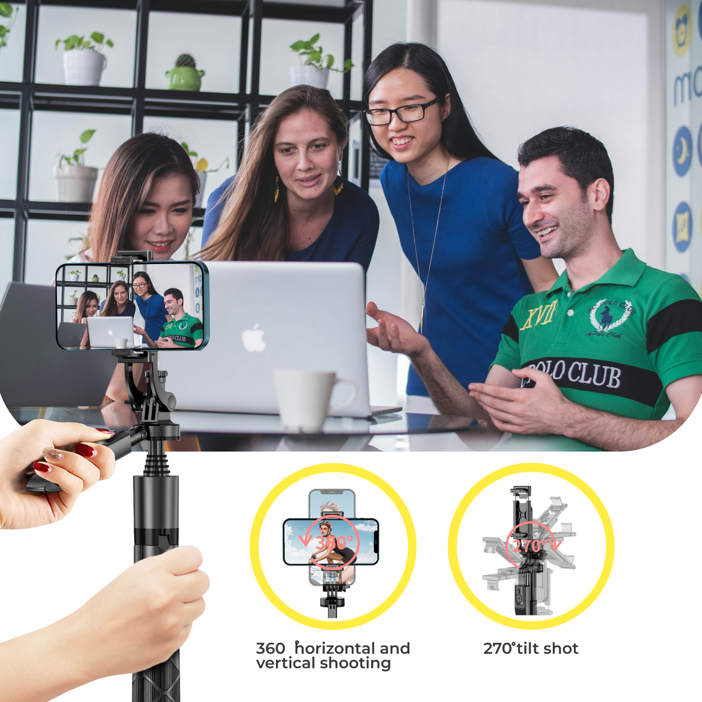 62-Inch Adjustable Phone Tripod