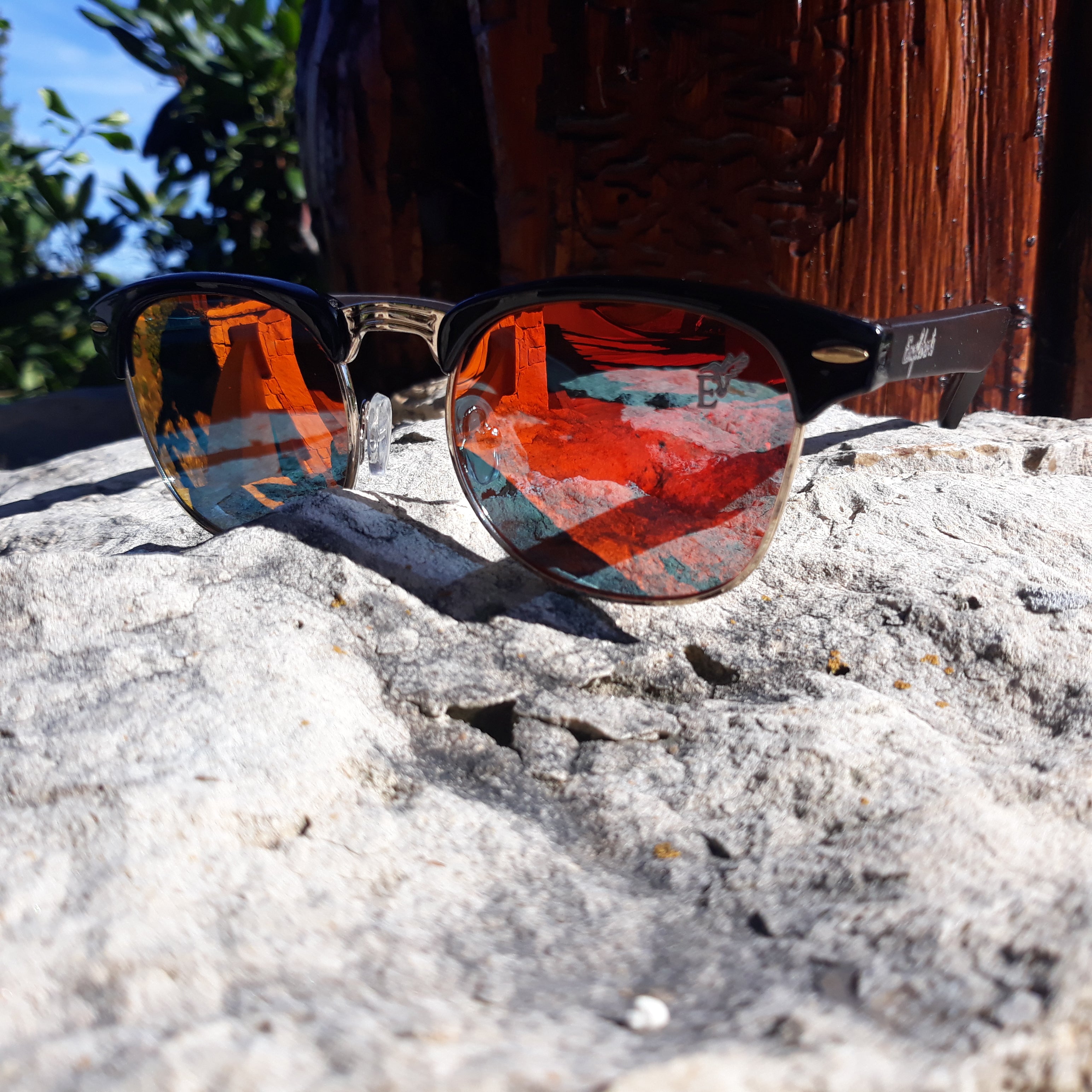 Sunset Black Bamboo Shades