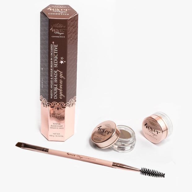 4ever Magic Cosmetics Double Shade Seductive Eyebrow Gel with Angled & Spoolie Brush