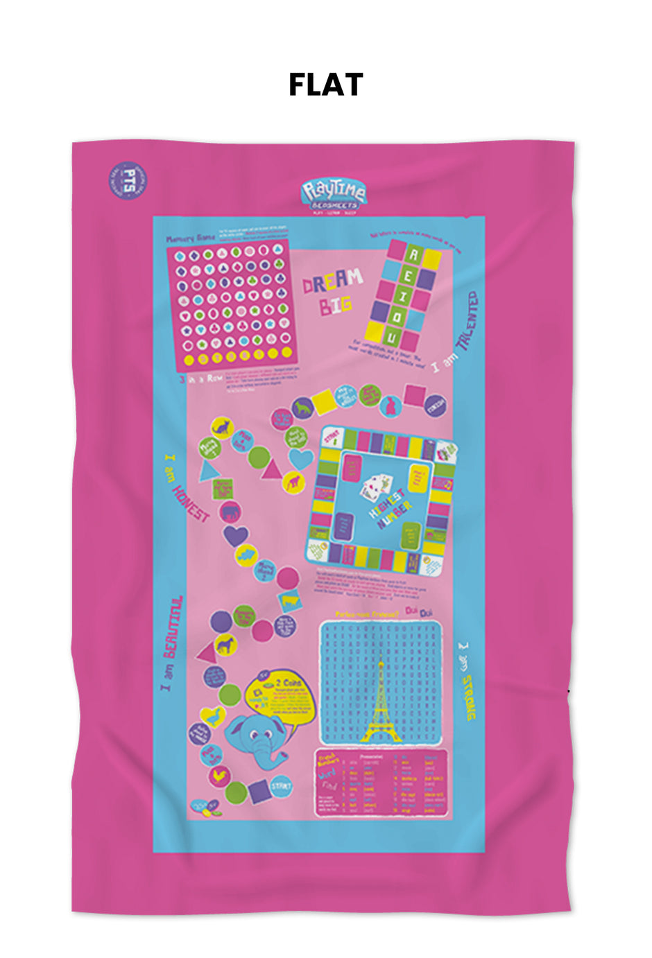 Ensemble de draps de lit Playtime pour lit double, 54 x 75 x 10 pouces). 