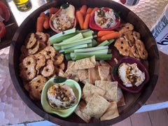 Acacia Wood Round Serving Tray -15"