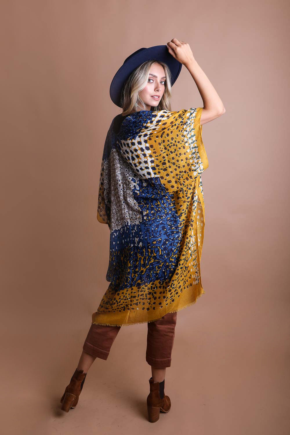 Colorful Frayed Kimono