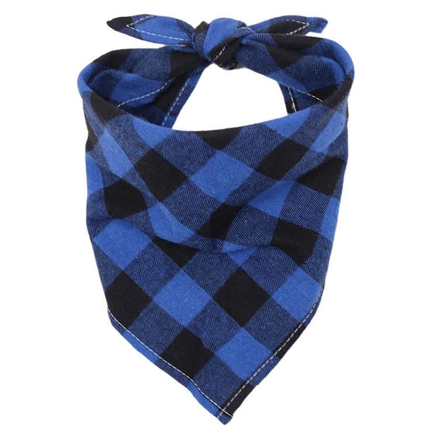 Plaid Dog Bandana Set