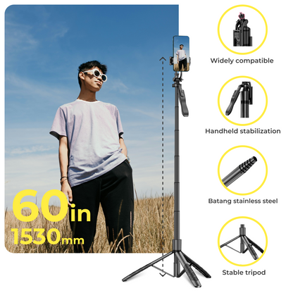 62-Inch Adjustable Phone Tripod