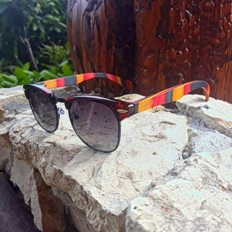 Lunettes de soleil de skateboard à dégradé corail