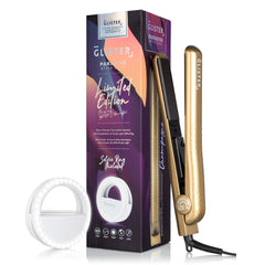 Plancha para el cabello Paradise After Dark (con anillo para selfies BONUS) - Champán