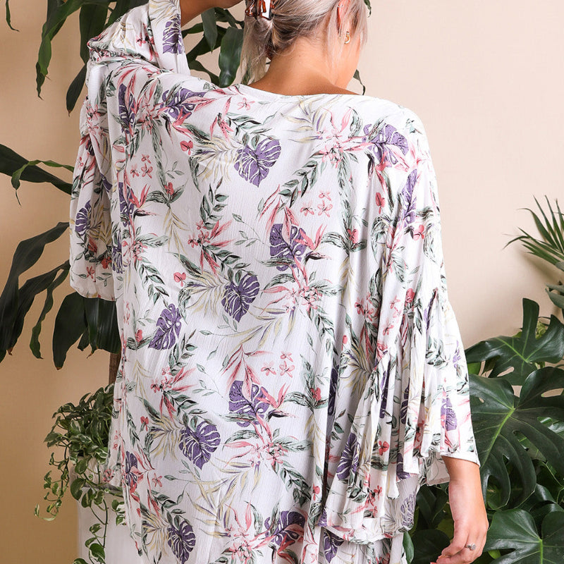 Women Stylish Printed Kimono Cardigan Lightweight Summer Cover Up