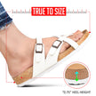 Aerothotic White Split Toe Sandals with Double Adjustable Buckle Closure